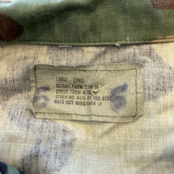 US Issued Woodland Camo Coat Size Large Long - Picture 2 of 4